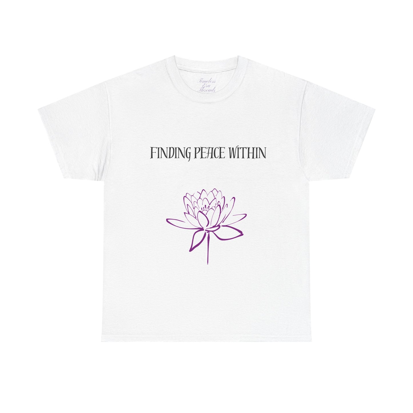 Finding Peace Within Unisex Heavy Cotton Tee, Meditation Shirt, Yoga Tee, Mindfulness Apparel, Spiritual Gift, Self-Care T-Shirt