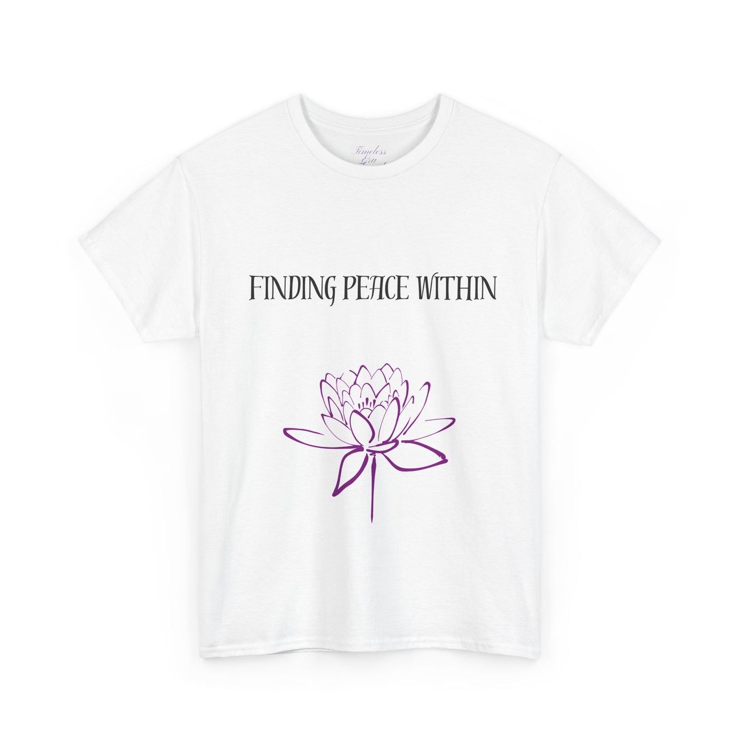 Finding Peace Within Unisex Heavy Cotton Tee, Meditation Shirt, Yoga Tee, Mindfulness Apparel, Spiritual Gift, Self-Care T-Shirt