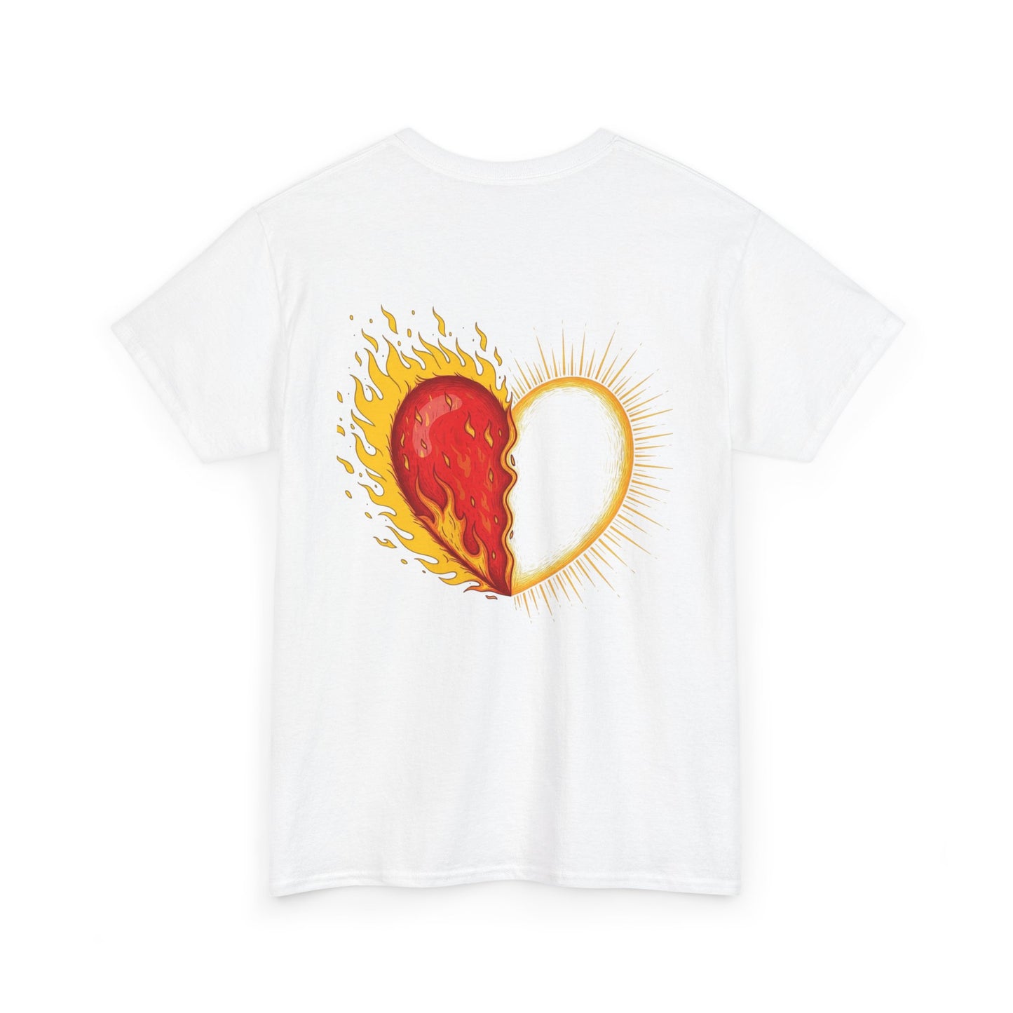 Love Once was Burning Red Unisex Heavy Cotton Tee, Romantic T-Shirt, Heart T-Shirt, Gift for Her, Anniversary Gift, Summer Fashion