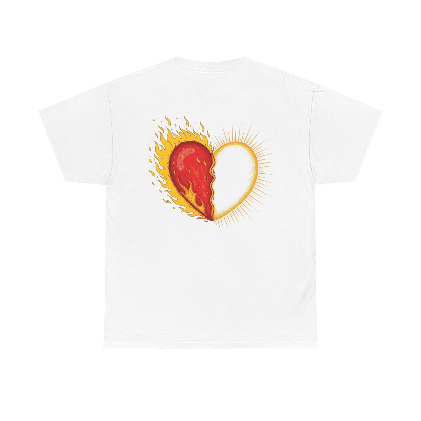 Love Once was Burning Red Unisex Heavy Cotton Tee, Romantic T-Shirt, Heart T-Shirt, Gift for Her, Anniversary Gift, Summer Fashion