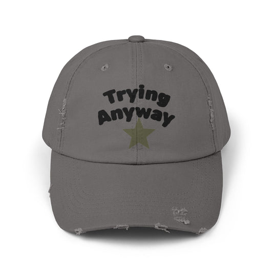 Distressed Cap with Inspirational Message